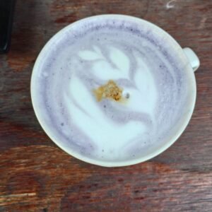 Dirty taro latte